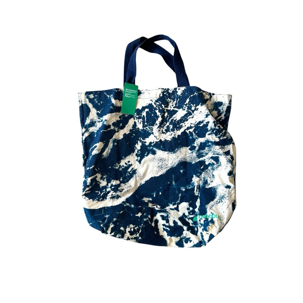 H&M Conscious Blue and Off White Tote Bag